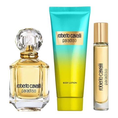 Roberto Cavalli Paradiso Set Eau De Parfum For Men, 75ml + Eau De Parfum 15ml + Body Lotion 100ml, 3-Pack