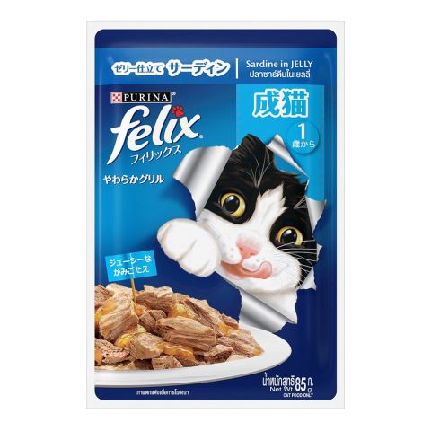 Felix Cat Sardine In Jelly Pouch Thai, 85g
