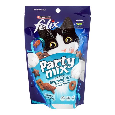 Felix Party Mix Cat Treats Sea Food Mix Pouch Thai, 60g