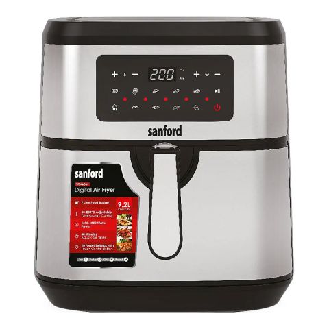 Sanford Double Heating Digital Air Fryer, 2200W, 9.2 Liters, SF2460AF