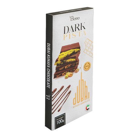 Besto Dubai Kunafa Chocolate Dark Pista, 100g
