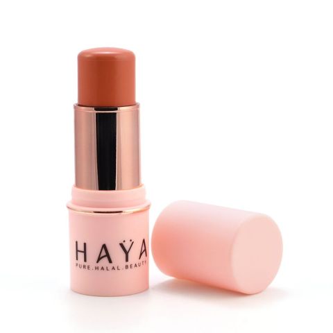 Haya Beauty Multi-Use Waterproof Blush Stick, 05 Peachy Glow, 6.3g