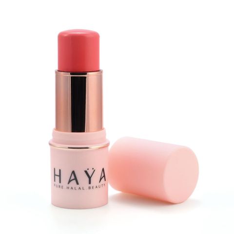 Haya Beauty Multi-Use Waterproof Blush Stick, 01 Deep Pink, 6.3g
