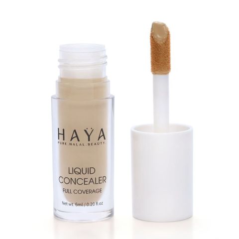 Haya Beauty Full Coverage Liquid Concealer, 02 Cool, 6ml