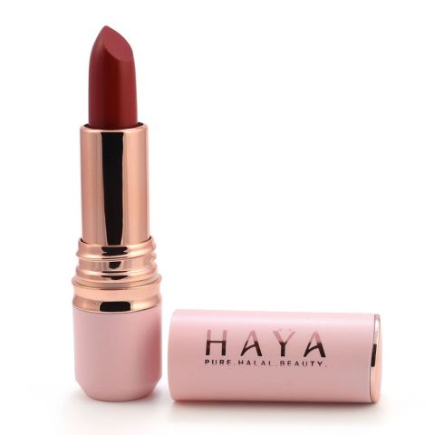 Haya Beauty Matte Velvet Waterproof Lipstick, 03 Fudge, 4g