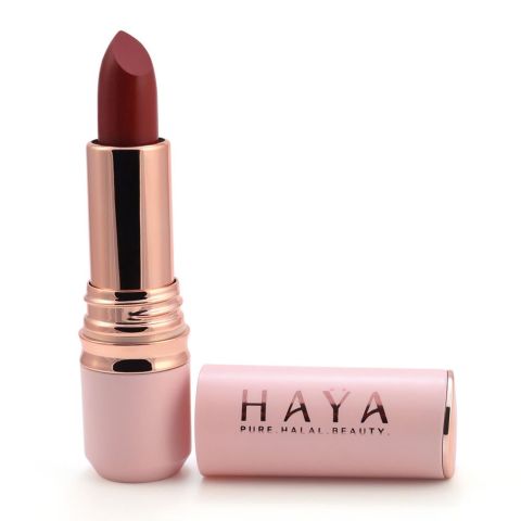 Haya Beauty Matte Velvet Waterproof Lipstick, 02 Mulberry, 4g