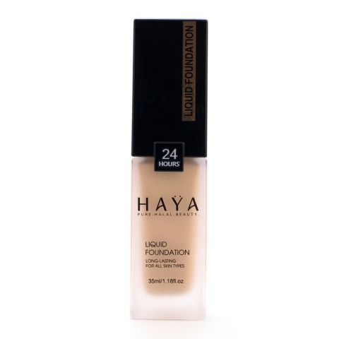 Haya Beauty Long Lasting Liquid Foundation, 02 Nude, 35ml