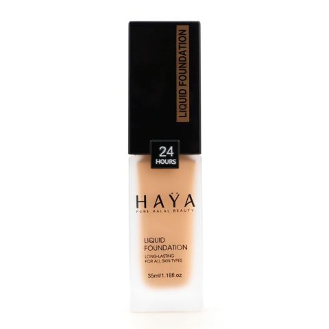 Haya Beauty Long Lasting Liquid Foundation, 05 Caramel, 35ml
