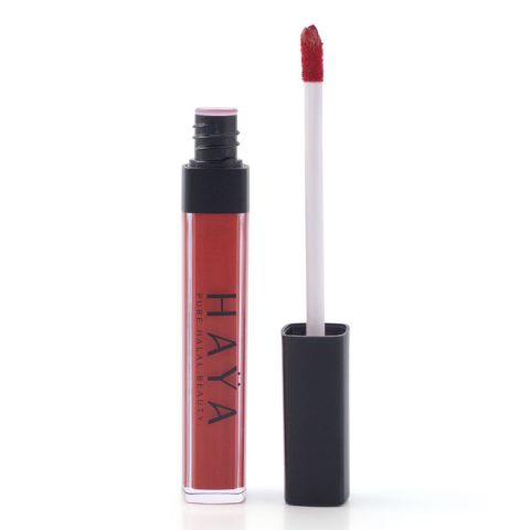 Haya Beauty Matte Liquid Waterproof Lipstick, 01 Cherry Red, 5g
