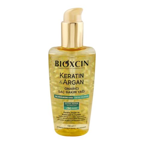 Bioxcin Keratin & Argan Hair Oil, No Paraben, 150ml