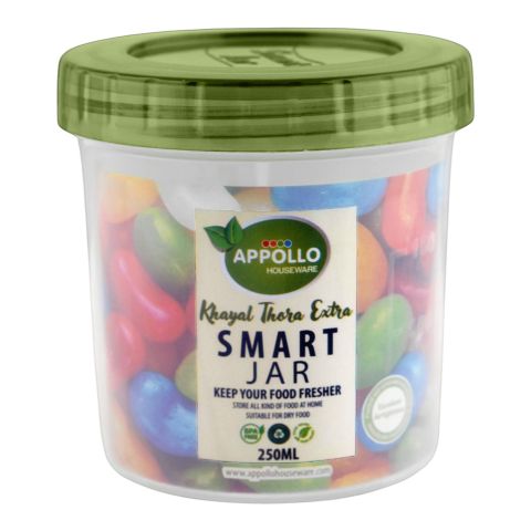 Appollo Smart Jar, BPA Free, Small, Green, 250ml