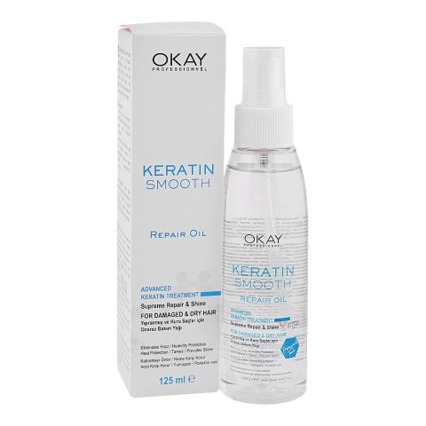Okay Keratin Smooth Repair Hair Oil, 125ml