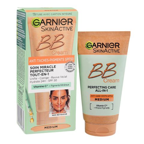 Garnier Skin Active Anti Taches-Pigments SPF50 BB Cream Medium, 50ml