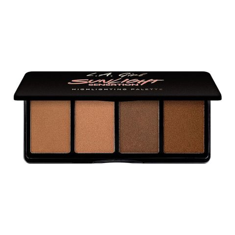 L.A. Girl Fanatic Highlighting Palette, GBL427 Sunlight Sensation, 4-Pack