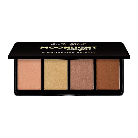 L.A. Girl Fanatic Highlighting Palette, GBL426 Moonlight Magic, 4-Pack