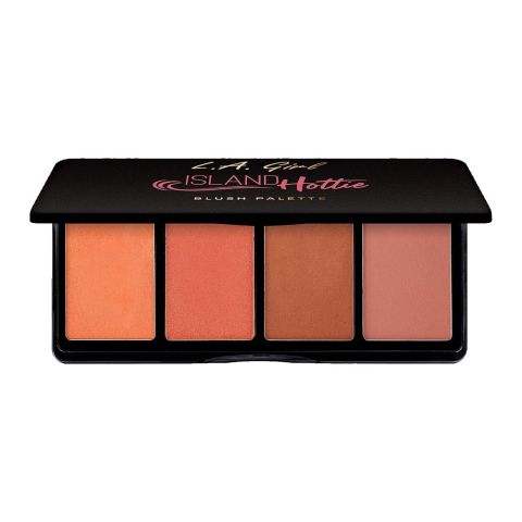 L.A. Girl Fanatic Blush Palette, GBL421 Island Hottie, 4-Pack