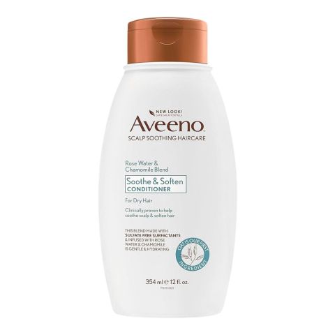 Aveeno Rose Water & Chamomile Blend Soothe & Soften Conditioner, 354ml