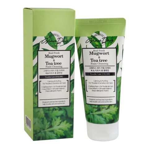 Grace Day Real Fresh Mugwort & Tea Tree Foam Cleansing, 100ml