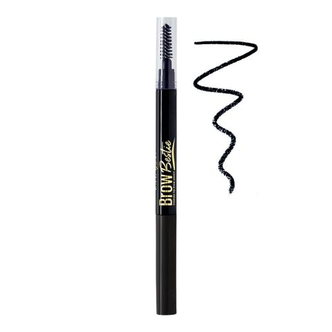 L.A. Girl Brow Bestie Auto Pencil With Spoolie, GBP378 Black Brown, 0.25g