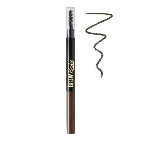 L.A. Girl Brow Bestie Auto Pencil With Spoolie, GBP377 Deep Brown, 0.25g