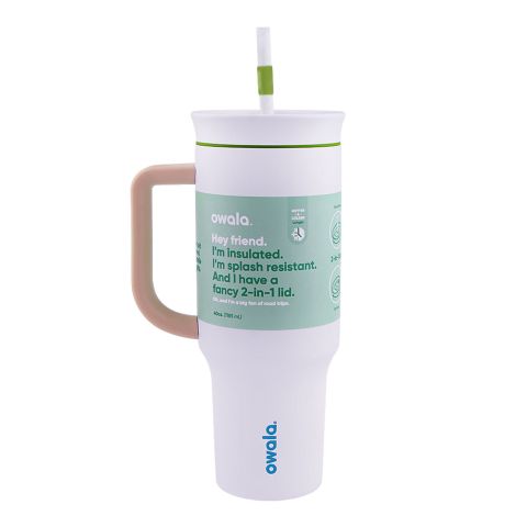 AJF 2-In-1 Lid Tumbler With Straw,Bubblegum Pink, 1.18ml