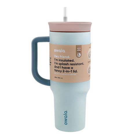 AJF 2-In-1 Lid Tumbler With Straw, Sky Blue, 1.18ml