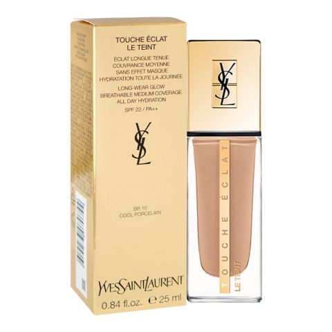 Yves Saint Laurent Touche E'Clat Le Teint Long Wear Glow Foundation, SPF22 PA++ BR10 Cool Porcelain, 25ml