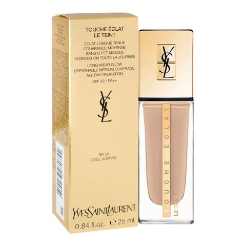 Yves Saint Laurent Touche E'Clat Le Teint Long Wear Glow Foundation, SPF22 PA++ BR30 Cool Almond, 25ml