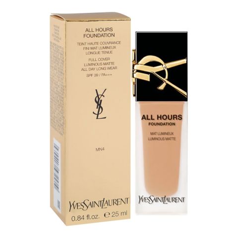 Yves Saint Laurent All Hours Teint Haute Full Cover Luminous Matte Foundation, SPF39 PA+++ MN4