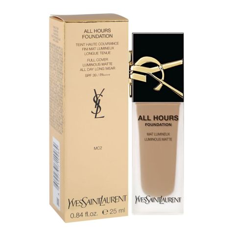 Yves Saint Laurent All Hours Teint Haute Full Cover Luminous Matte Foundation, SPF39 PA+++ MC2