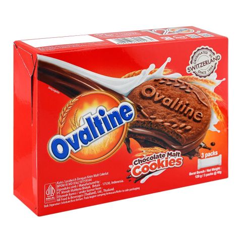Ovaltine Chocolate Malt Cookies, 120g, 3-Pack