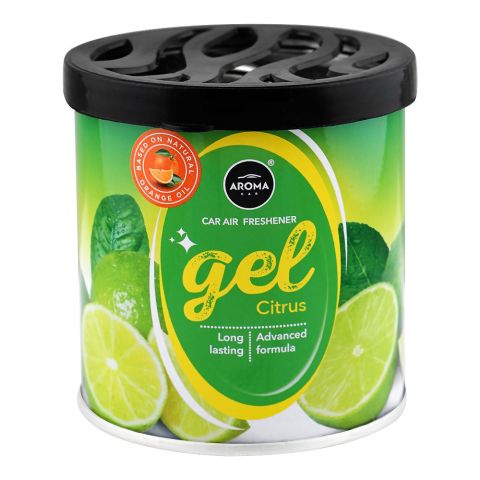 Aroma Home Gel Citrus Long Lasting Car Air Freshener, 80g