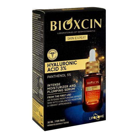 Bioxcin Hyaluronic Acid 3% Intense Moisturizer & Plumping Serum, For All Types Of Skin, 30ml