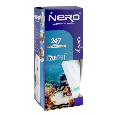 Nero Automatic Air Freshener Machine, Aquatic, With Device, Refill & Battery