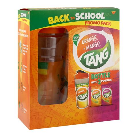 Tang Orange + Mango Promo Pack Back To School, 2 X 375g, 2-Pack, With Bottle