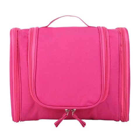 AJF Travel Portable Makeup Toiletry Organizer Pouch Storage Hanging Bag Mature, Pink