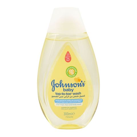Johnson's Baby Top-To-Toe 3-In-1 Hair, Face And Body Wash, For Newborns, 300ml