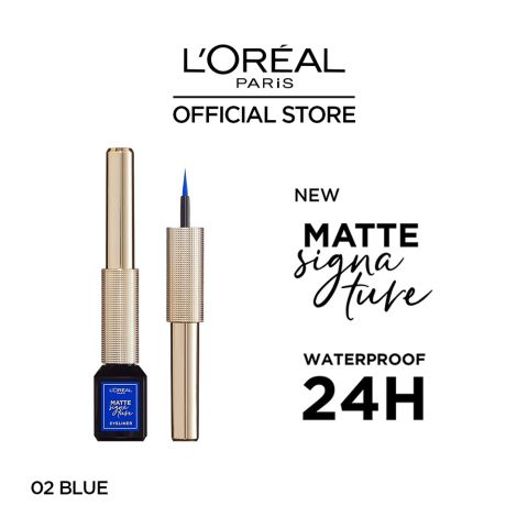 L'Oreal Paris Matte Signature Eyeliner, 02 Blue