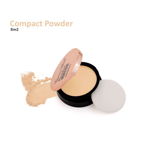 Swiss Miss Flawless Match Natural Finish Compact Powder, SM02 Fine Ivory, 12g