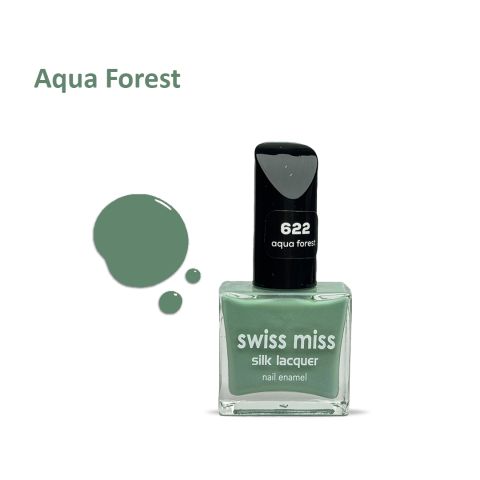 Swiss Miss Silk Lacquer Nail Enamel, 622 Aqua Forest