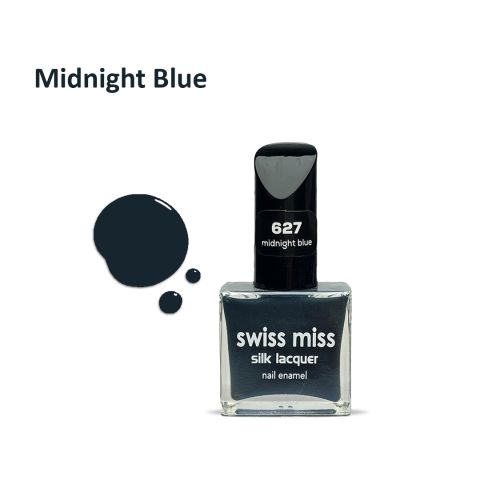 Swiss Miss Silk Lacquer Nail Enamel, 627 Midnight Blue