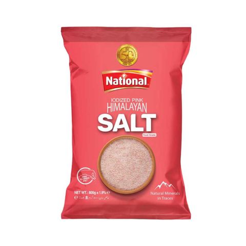 National Iodized Pink Himalayan Salt, 800g