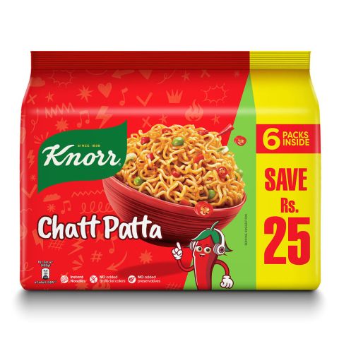 Knorr Noodles Chatt Patta, 6-Pack, 6 X 50g