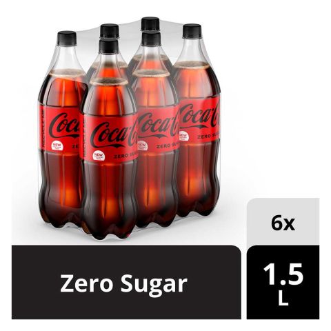 Coca Cola Zero Calories 1.5 Liters, 6 Pieces