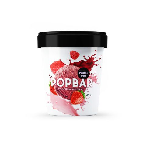 Wholesome Foods Popbar Strawberry & Raspberry, 475ml