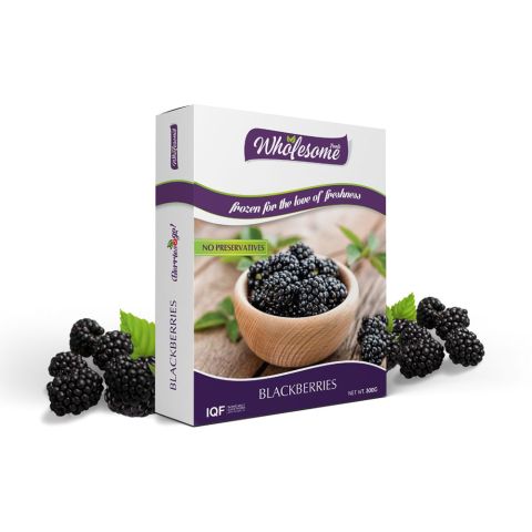 Wholesome Foods Black Berries, 300g