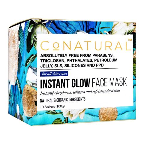 CoNatural Instant Glow Face Mask With Radiance Oil, Paraben/SLS Free, For All Skin Types, 50+10ml