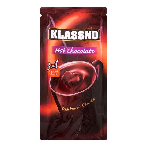 Klassno Hot Chocolate 3-In-1 Instant Drink Sachet, 10-Pack, 25g Each