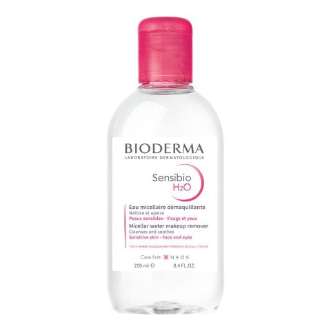 Bioderma Sensibio H2O Make-up Removing Micelle Solution, Sensitive Skin, Paraben Free, 250ml
