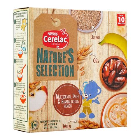 Nestle Cerelac Nature's Selection Cereal, Multigrain, Dates & Bananalicious, 175g